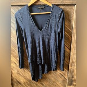 BCBG Maxazria Asymmetrical Long Sleeve Shirt